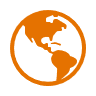Globe Icon Orange